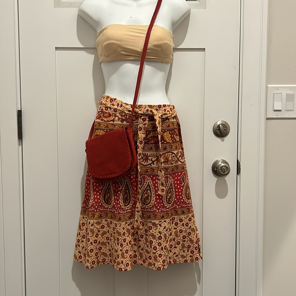 Authentic Made in India Wrap Around Hippie Skirt Mid Length - Picture 4 of 16
